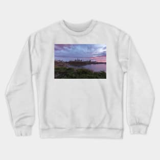 City landscape at sundown Crewneck Sweatshirt